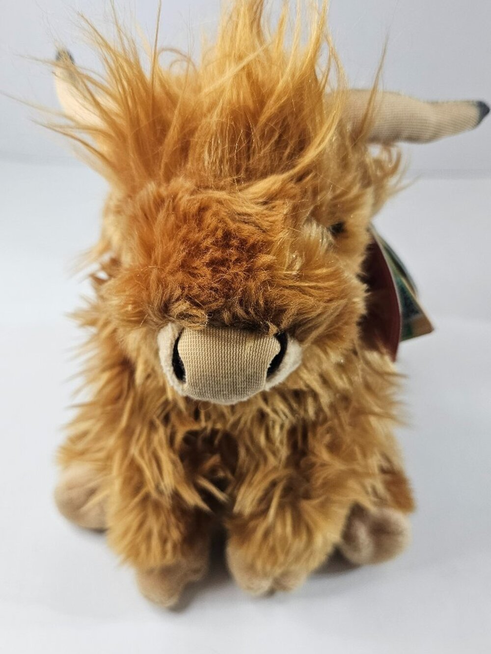 Living Nature Highland Cow Plush Soft Horns Brown Scottish Farm Stuffed Animal